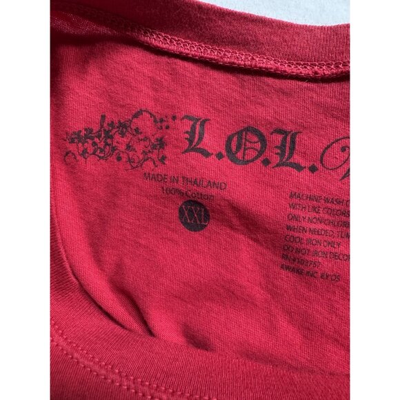 L.O.L. Vintage Red T-Shirt XXL 100% Cotton Made In Thailand With Tags - Picture 13 of 16
